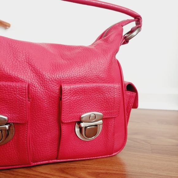 Pancaldi1888 Pink Leather Handbag Hobo Bag - Picture 3 of 11